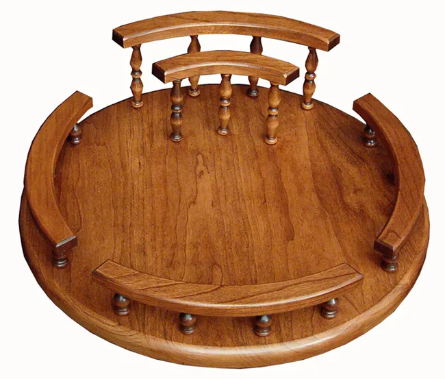 12 & 16" Lazy Susan, Napkin Holder Amish Furniture Factory